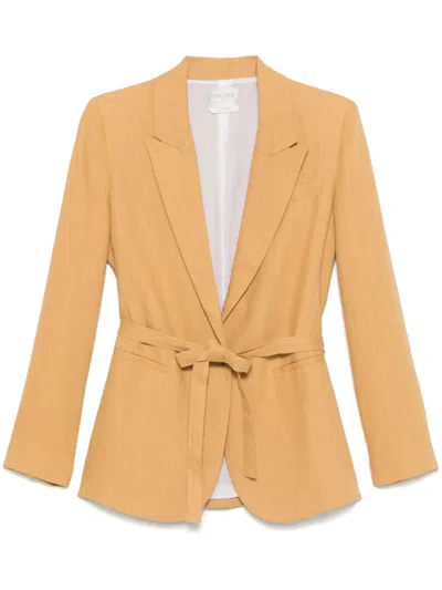 Forte Forte Belted Blazer In Yellow