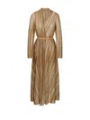 Forte Forte Cross Belted Maxi Dress In Gold
