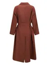 Forte Forte Belted Linen Canvas Coat In Brown