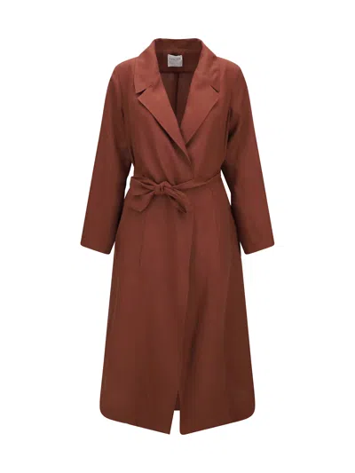 FORTE FORTE BELTED LINEN COAT