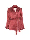 Forte Forte Belted Patterned Jacket In Red