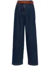 Forte Forte Wide Leg Denim Jeans In 蓝色