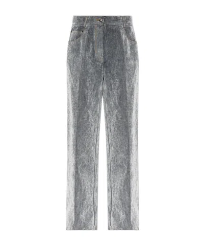 Forte Forte Belt-loop Jeans In Gray