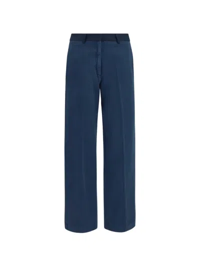 Forte Forte Wide-leg Chino Pants In Blue