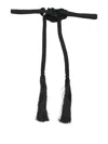 Forte Forte Braided Tassel End Belts Collection In Black