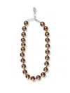 Forte Forte Bi-color Bronze Crystal Necklace In Metallic