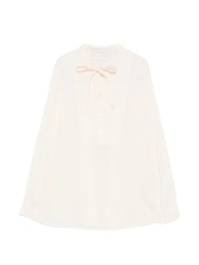 Forte Forte Bib-detail Blouse In Neutral