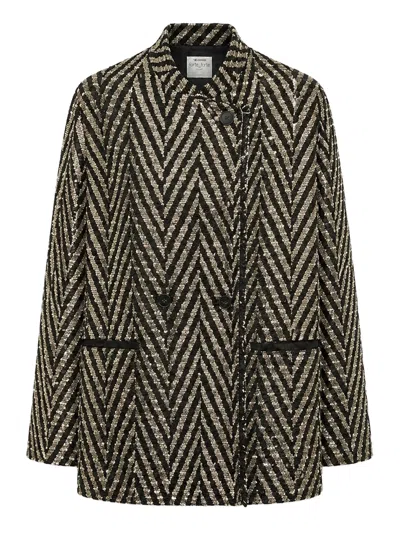 Forte Forte Black Chevron Jaquard Over-jacket