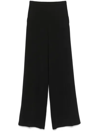 FORTE FORTE BLACK CREPE PALAZZO PANTS