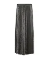 Forte Forte Black Laminated Soleil Long Skirt