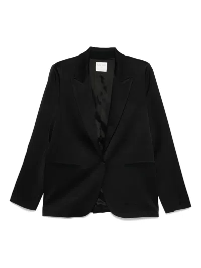Forte Forte Black Shiny Anvers Satin Jacket