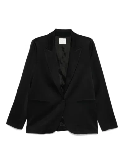FORTE FORTE BLACK SINGLE-BREASTED BLAZER