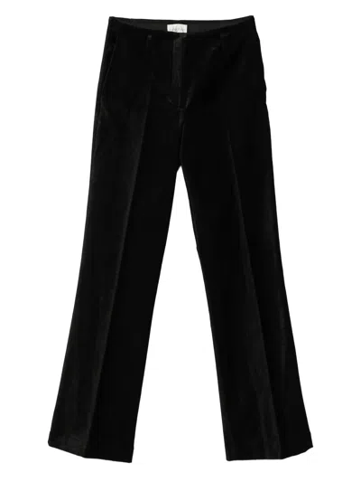 Forte Forte Black Stretch Velvet Flare Pants