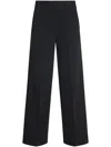 Forte Forte Black Wide-leg Trousers With Tailored Finish In Black