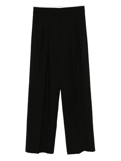 Forte Forte Black Wool Viscose Sartorial Pants