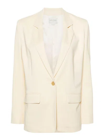 Forte Forte Stretch Crepe Cady Jacket In Beige