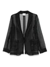 Forte Forte Semi-sheer  Blazer In Black