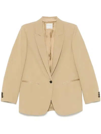 Forte Forte Single-breasted Blazer Jacket In Brown