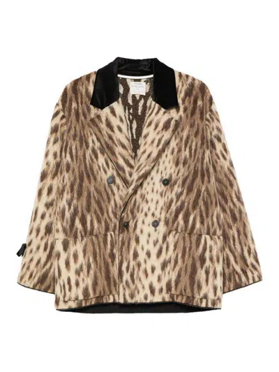 Forte Forte Blazer - Estampado Animalier In Brown