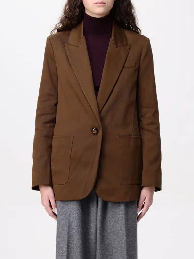 FORTE FORTE BLAZER FORTE FORTE WOMAN COLOR BROWN,G10987032