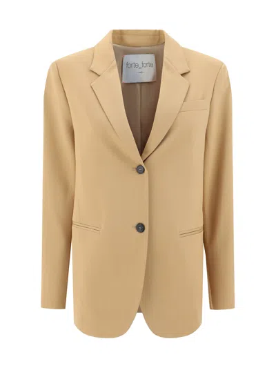 Forte Forte Blazer Jacket In Beige