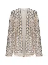 Forte Forte Sequined Tulle Shirt Jacket In Silver