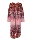 Forte Forte Abstract-pattern Cardi-coat In Pink