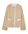 Forte Forte Textured Fabric Jacket Gold-tone Buttons In Brown