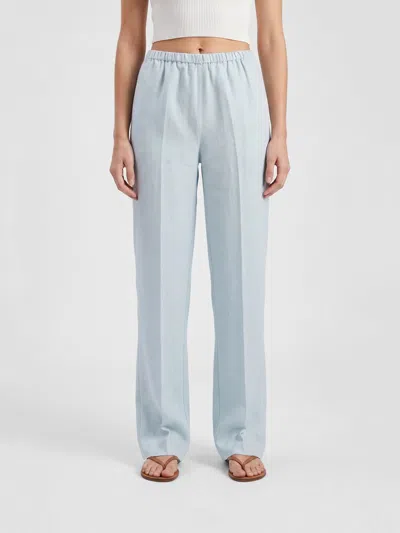 Forte Forte Linen Palazzo Trousers In Blue