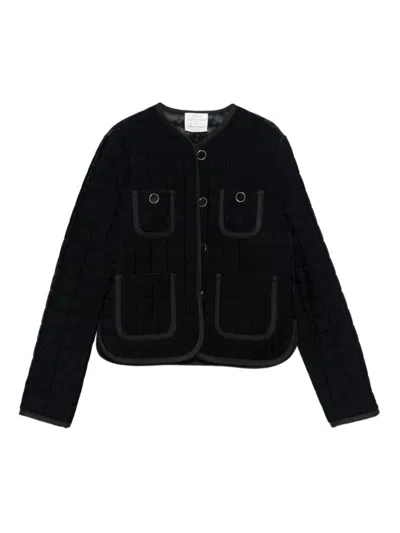 FORTE FORTE BLUE MATELASSE SHORT JACKET
