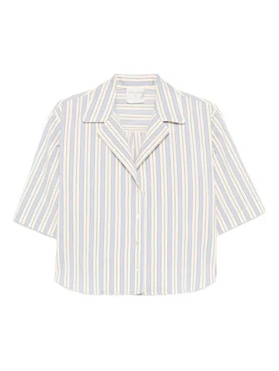 Forte Forte Women Blue Regular Stripes Shirt In White