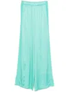 Forte Forte Silk Trousers In Blue