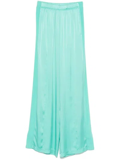 FORTE FORTE BLUE SILK TROUSERS