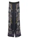 Forte Forte Wide-leg Trousers With Botanical Embroidery In Multi