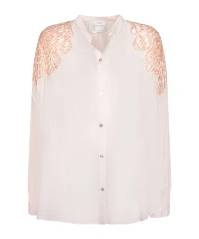 FORTE FORTE BOHEMIAN SHIRT WITH INLAY DETAILING