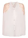 Forte Forte Bohemian Shirt With Inlay Detailing In White