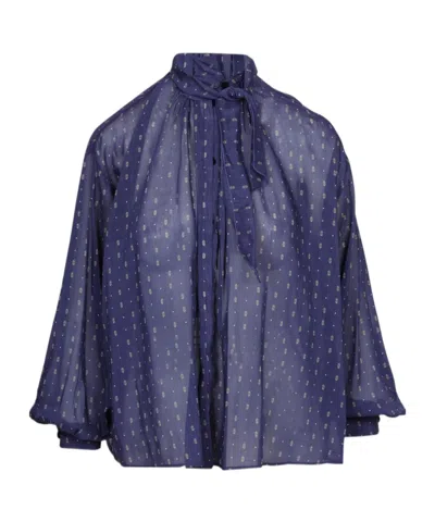 Forte Forte Bohemian-style Long-sleeve Shirt In Blue
