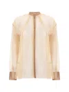 Forte Forte Raw-cut Mesh Shirt In Nude