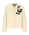 Forte Forte Bomber Jacket With Embroidery In Gold