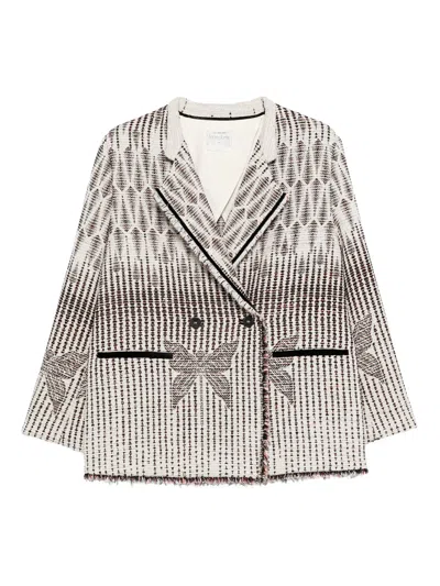 Forte Forte Borotalco Jacquard Libelle Overjacket In Gray