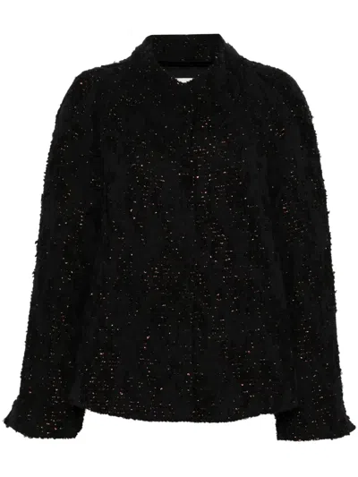 Forte Forte Bouclé Tweed Jacket In Black
