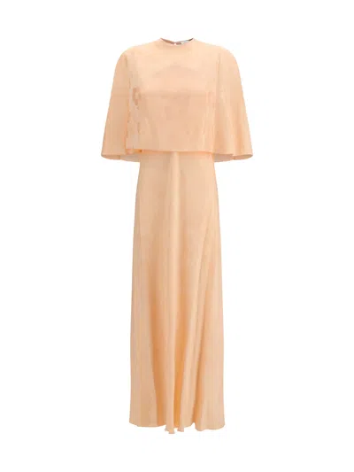 Forte Forte Bouquet Jacquard Long Dress In Nude