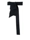 Forte Forte Silk Bow Tie Adjustable Length In Blue