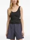 Forte Forte Bow-detail Wrap Top In Black