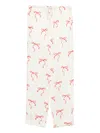 Forte Forte Bow Pattern Drawstring Trousers Slip Pockets In Neutral