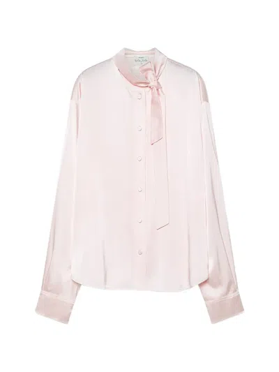 Forte Forte Bow-tie Buttoned Shirt In Animal Print