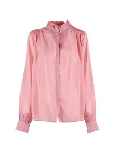 Forte Forte Bow-tie Shirt In Pink