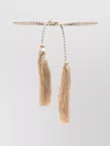 Forte Forte Braided Belt With Crystal And Tassel Detail In Gold