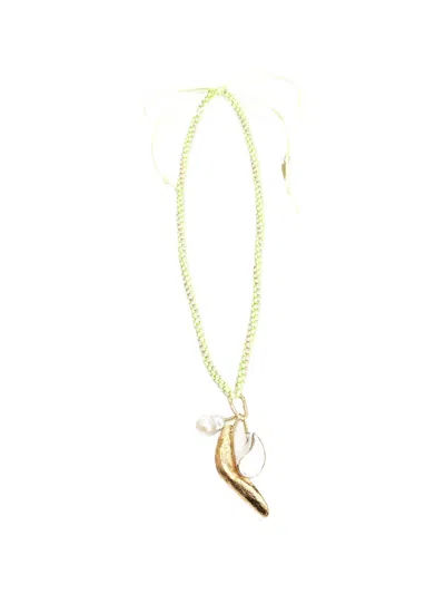 Forte Forte Braided Pendant Necklace In Green