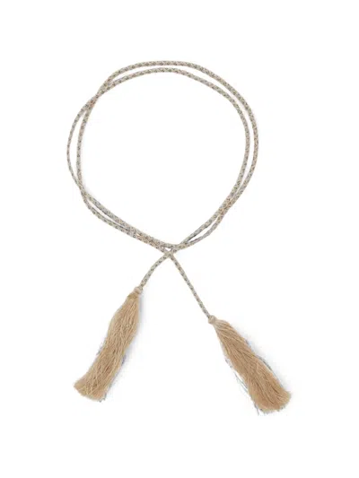 Forte Forte Braided Tassel-detail Belt In Gold